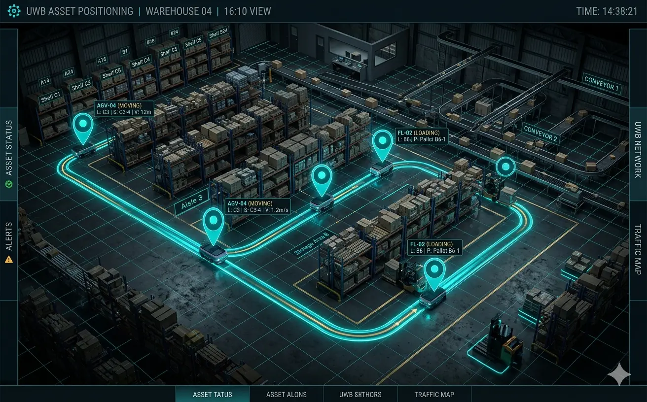 Asset Tracking und Fahrzeugortung in der Fabrik mit Dian UWB